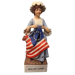 Vintage 1976 McCormick Distilling Whiskey Decanter The Patriots Betsy Ross